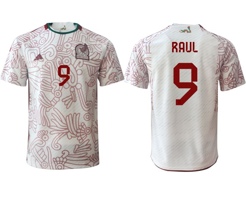 Men 2022 World Cup National Team Mexico away aaa version white #9 Soccer Jerseys
